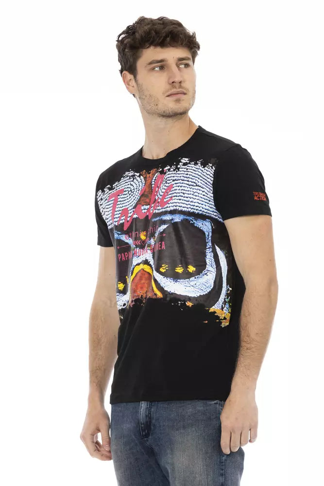 Camiseta de algodón negra
