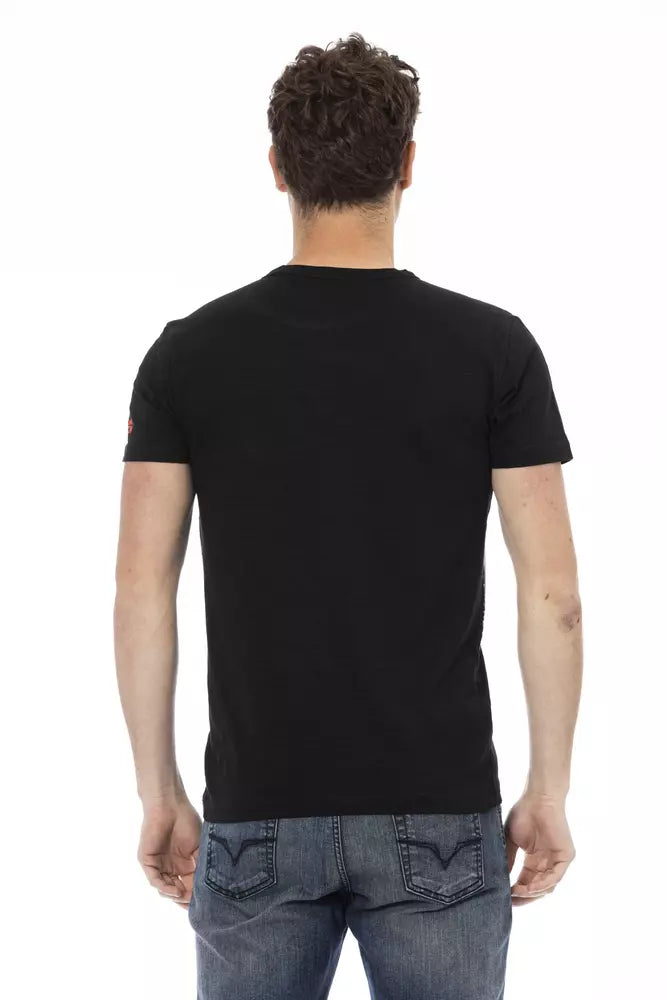 Camiseta de algodón negra