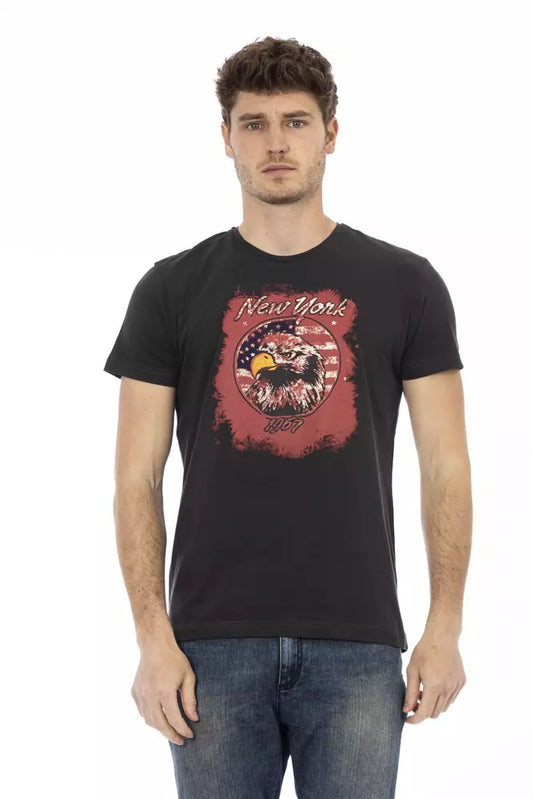 Camiseta de algodón negra