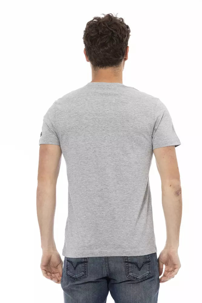 Camiseta de algodón gris