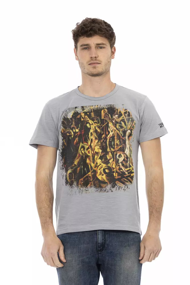 Camiseta de algodón gris