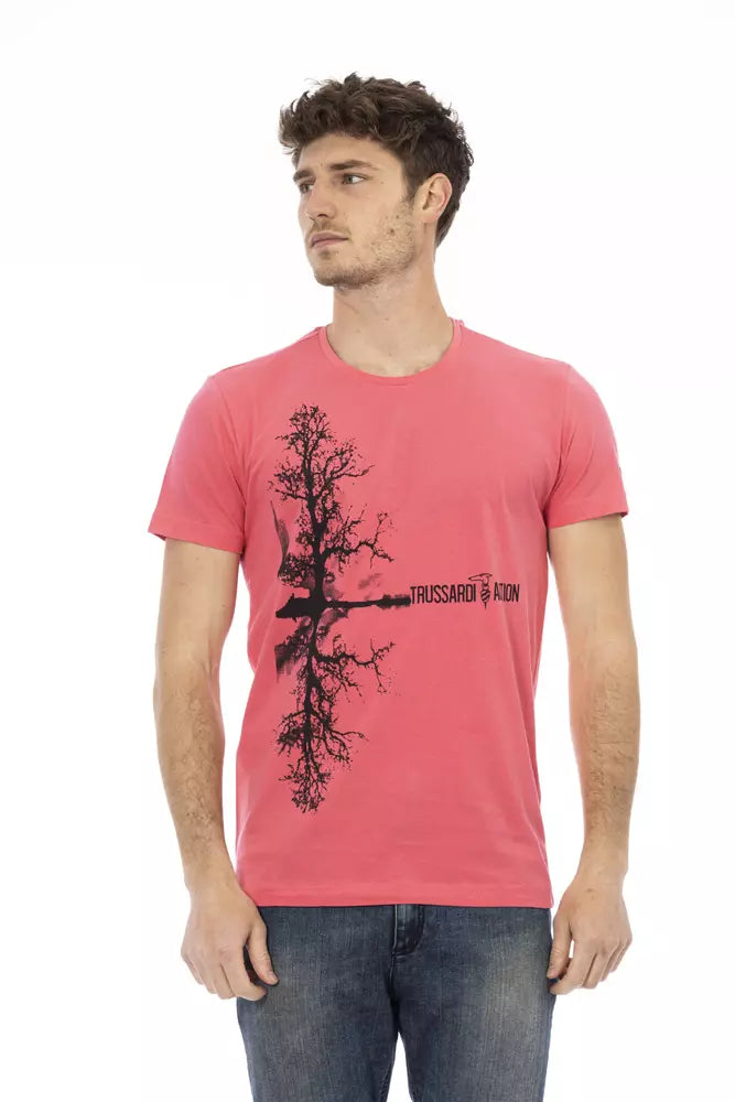Rosa Baumwoll-T-Shirt