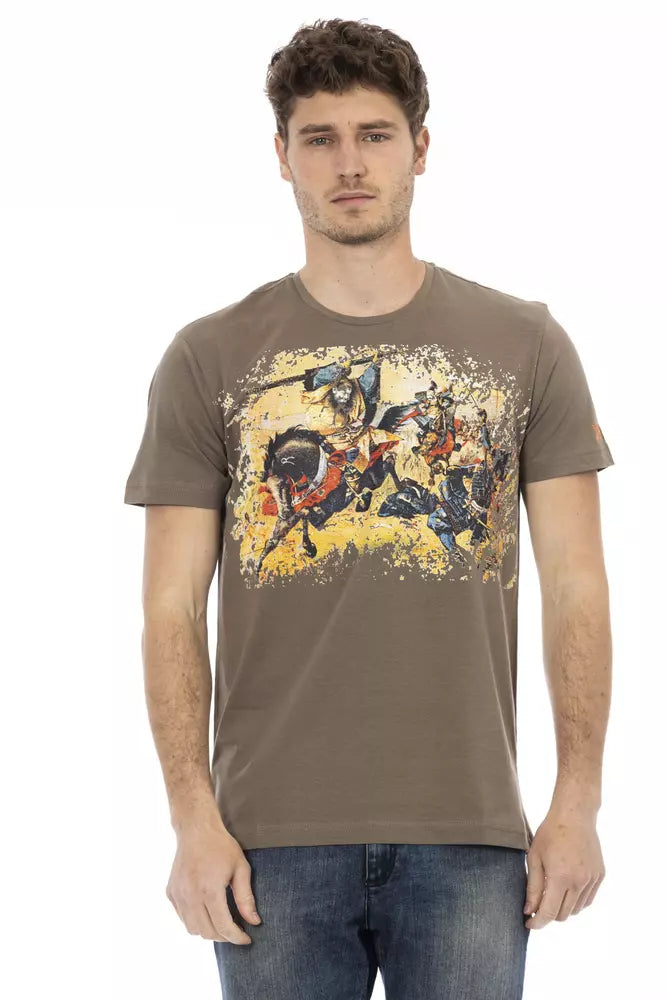Camiseta de algodón marrón