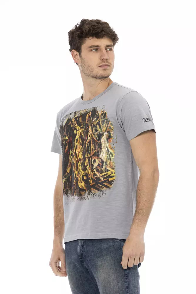 Camiseta de algodón gris