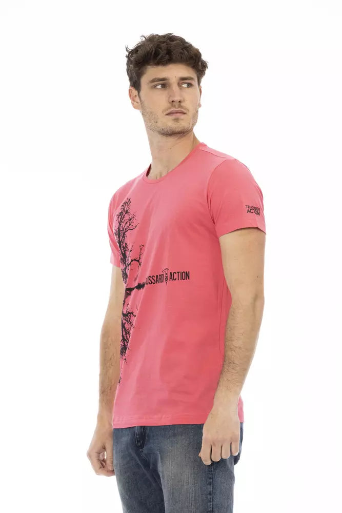 Rosa Baumwoll-T-Shirt