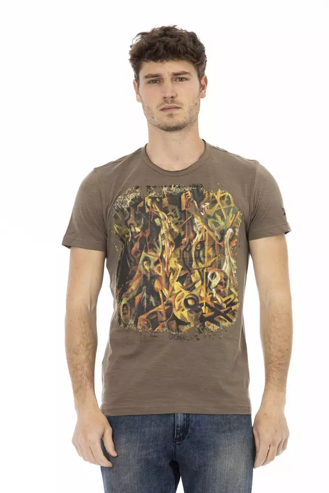 Camiseta de algodón marrón