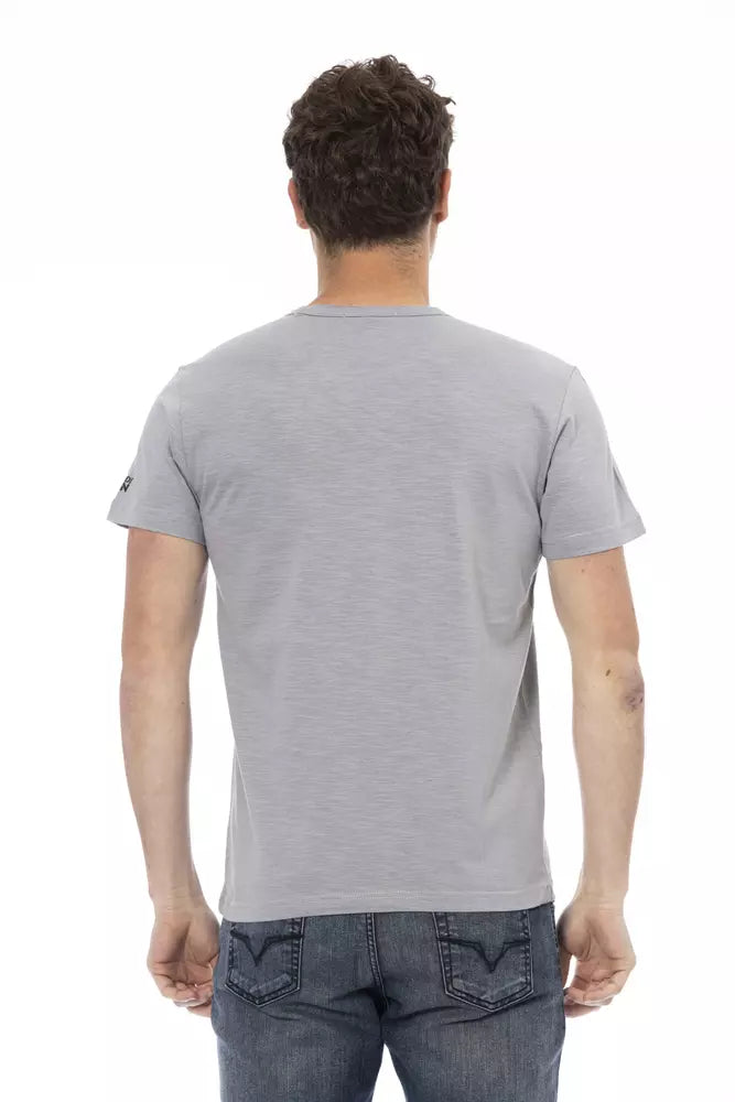 Camiseta de algodón gris