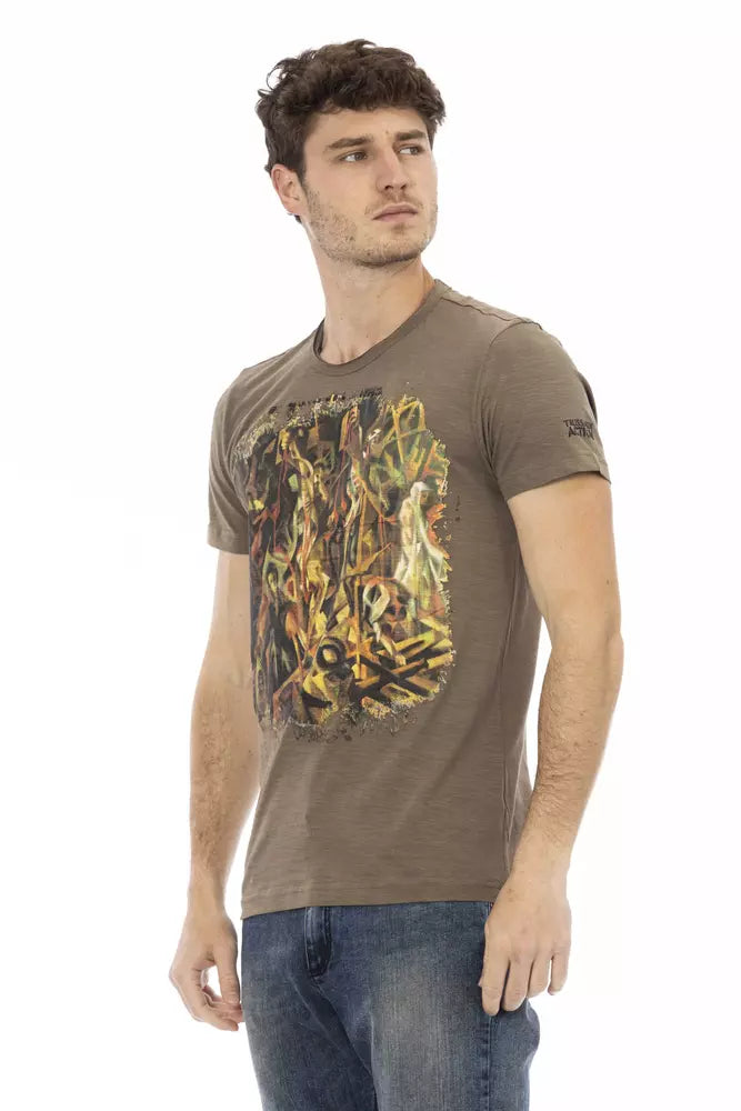 Camiseta de algodón marrón