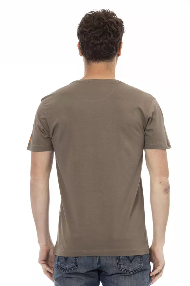Camiseta de algodón marrón