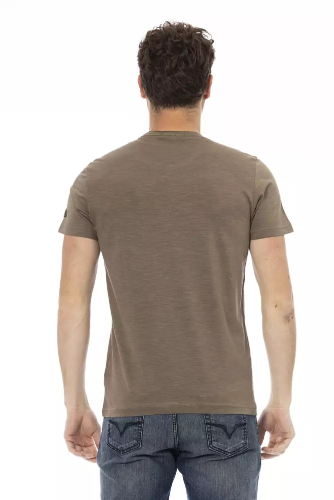 Camiseta de algodón marrón