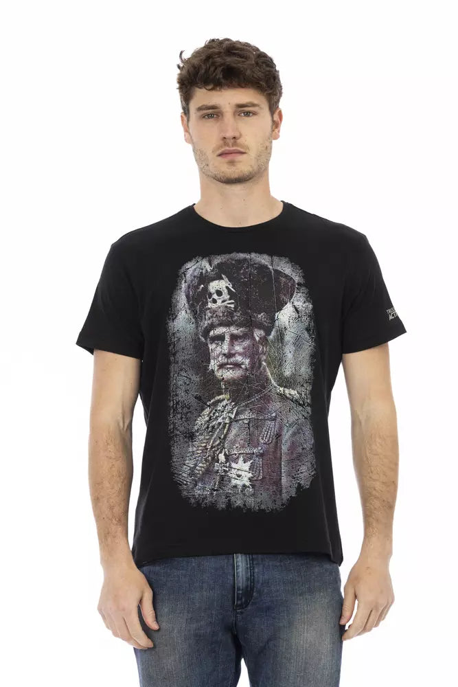 Camiseta de algodón negra