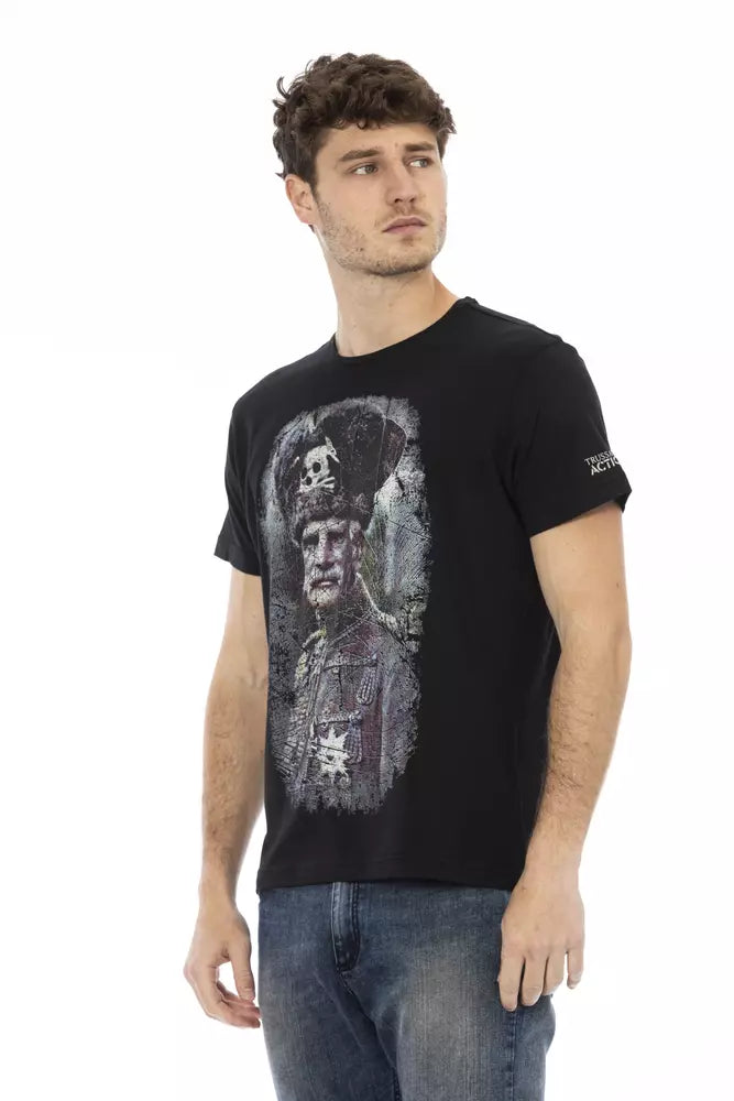 Camiseta de algodón negra