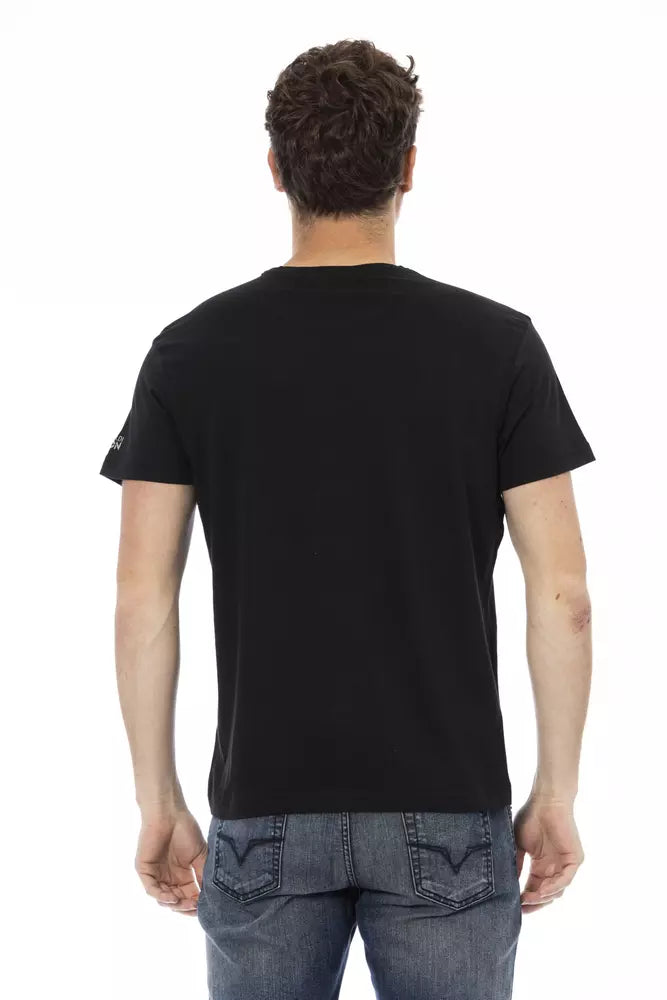 Camiseta de algodón negra