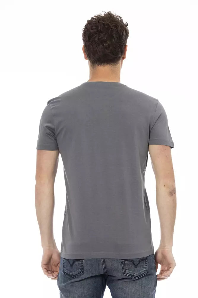 Graues Baumwoll-T-Shirt