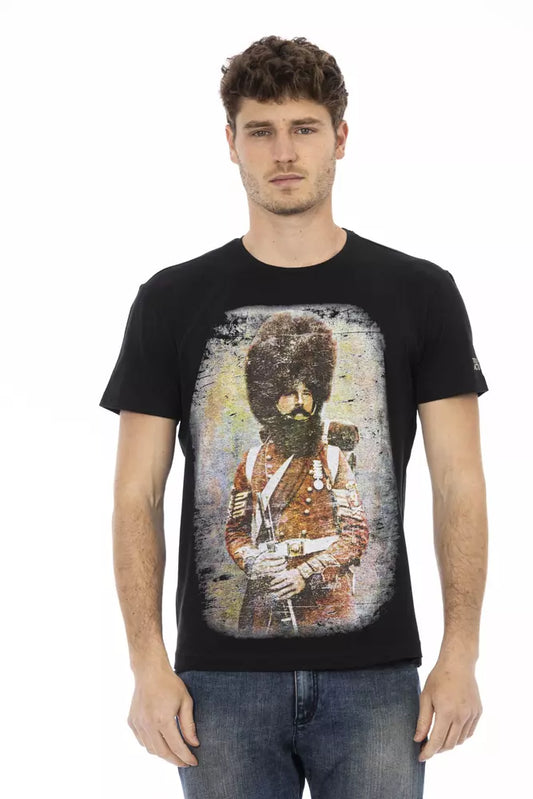 Camiseta de algodón negra
