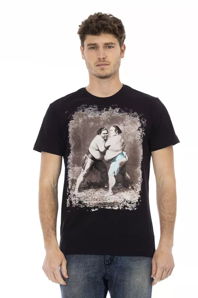 Camiseta de algodón negra