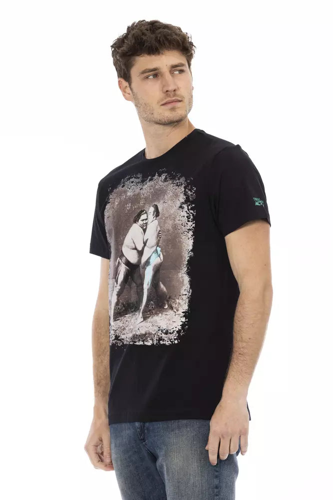 Camiseta de algodón negra
