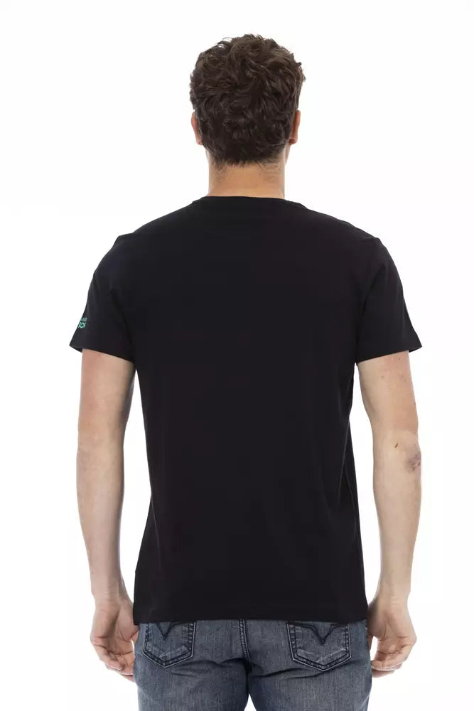 Camiseta de algodón negra