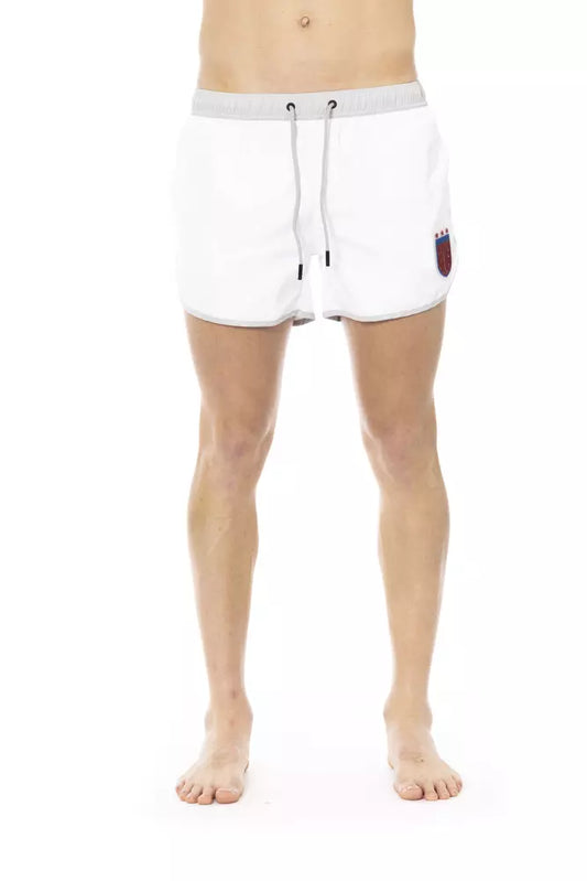 Bañador de poliéster blanco