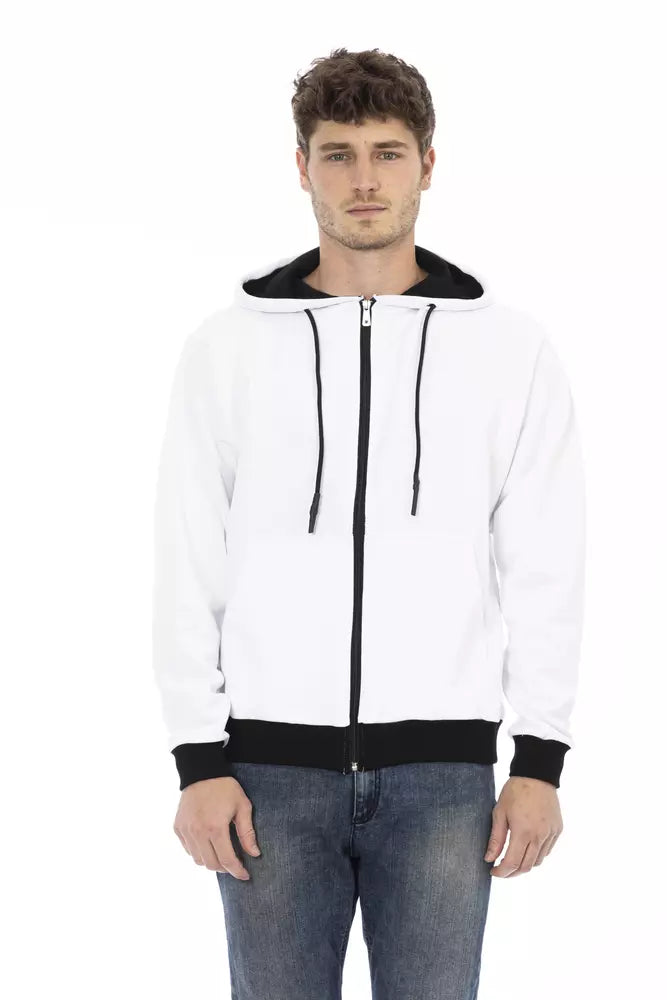 Pull en coton blanc pour hommes Baldinini Trend
