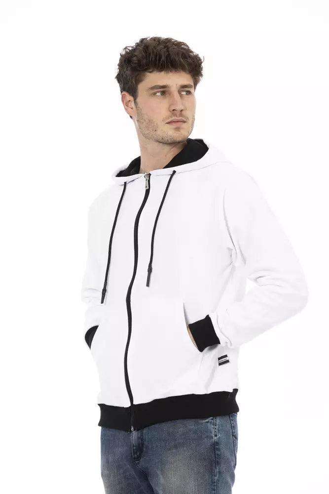 Pull en coton blanc pour hommes Baldinini Trend