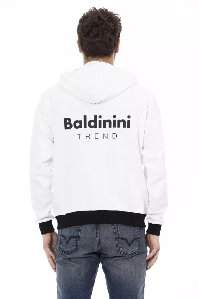 Pull en coton blanc pour hommes Baldinini Trend