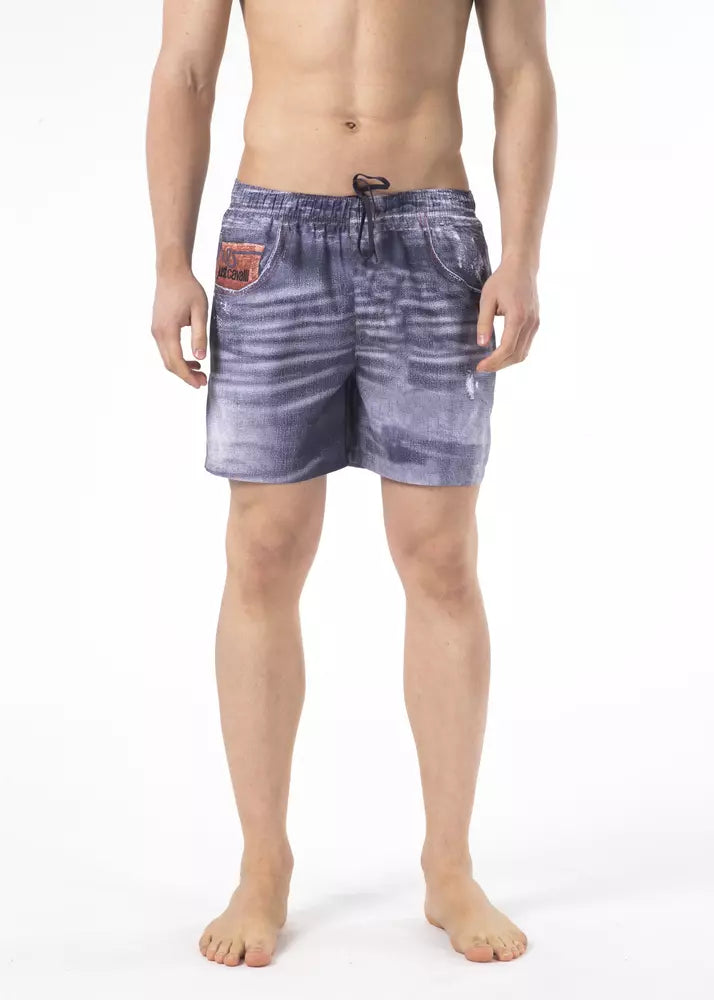 Bañador de poliéster azul