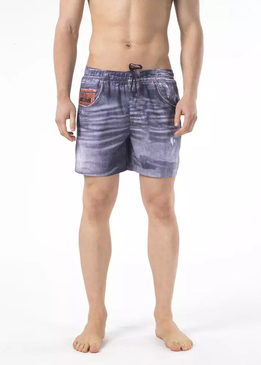 Bañador de poliéster azul