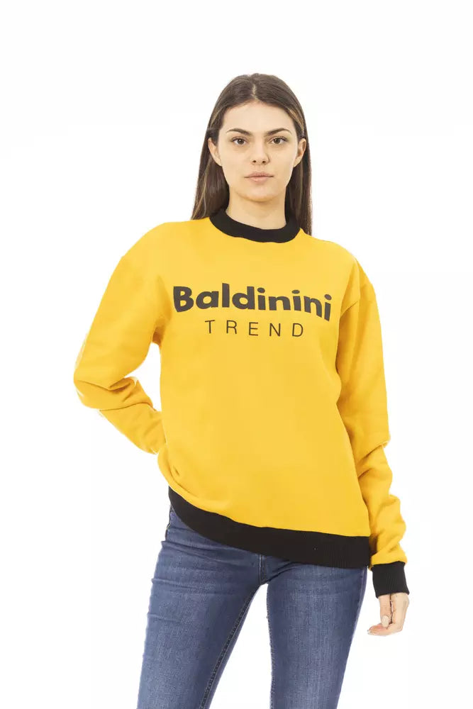 Pull Femme en Coton Jaune Baldinini Trend