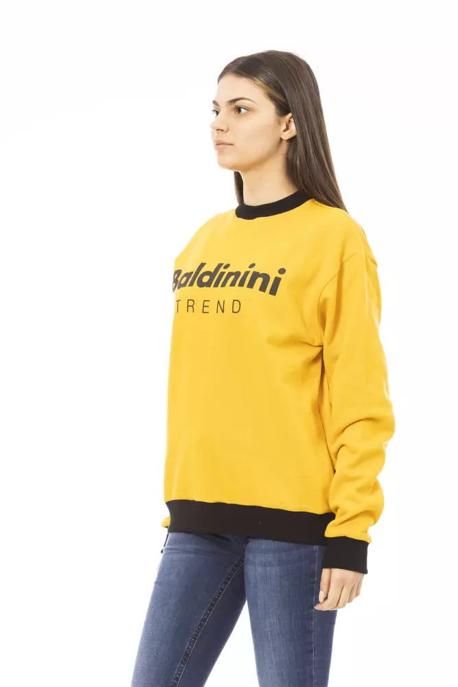 Pull Femme en Coton Jaune Baldinini Trend