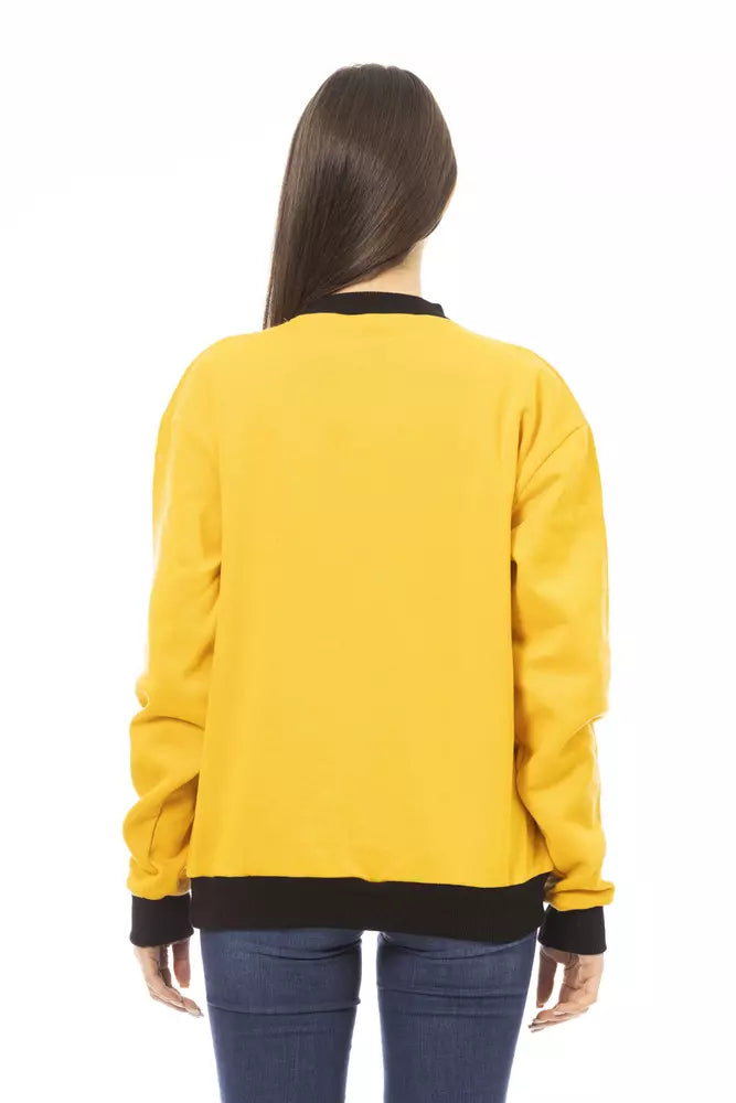 Pull Femme en Coton Jaune Baldinini Trend