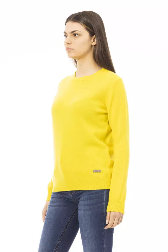 Pull Femme en Laine Jaune Baldinini Trend