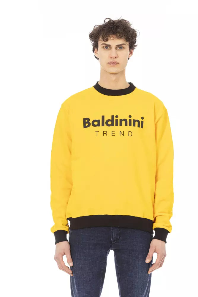 Maglione da uomo in cotone giallo Baldinini Trend