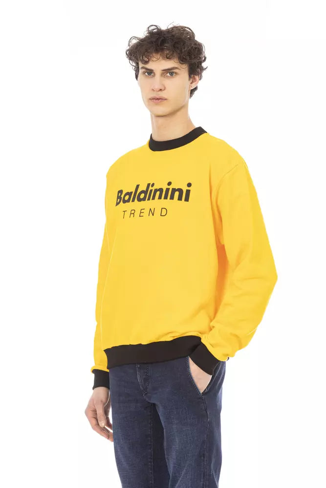 Maglione da uomo in cotone giallo Baldinini Trend