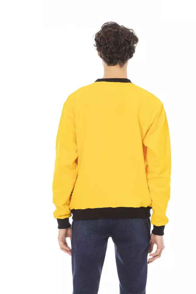 Maglione da uomo in cotone giallo Baldinini Trend