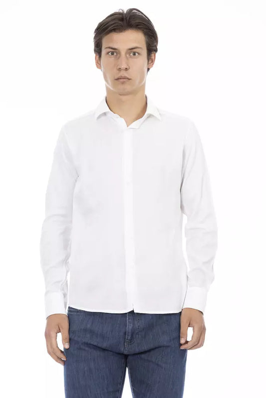 Camisa de algodón blanca