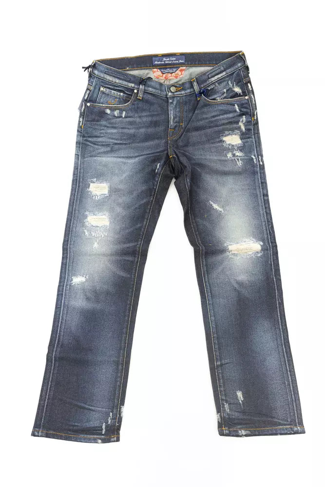 Vaqueros y pantalón de algodón azul