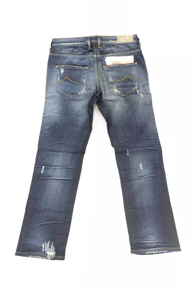 Vaqueros y pantalón de algodón azul