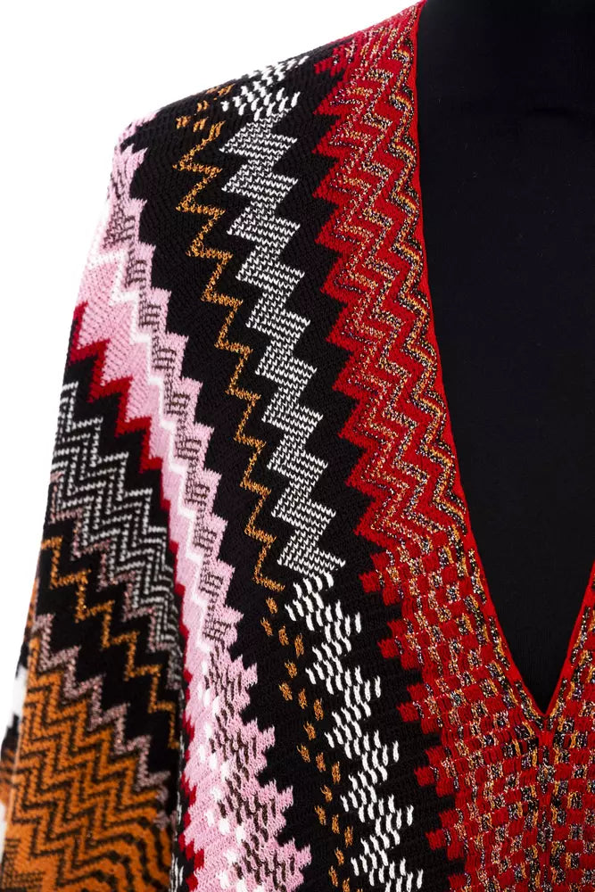 Poncho de lana multicolor