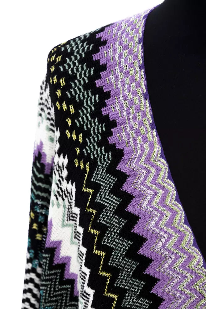 Poncho de lana multicolor