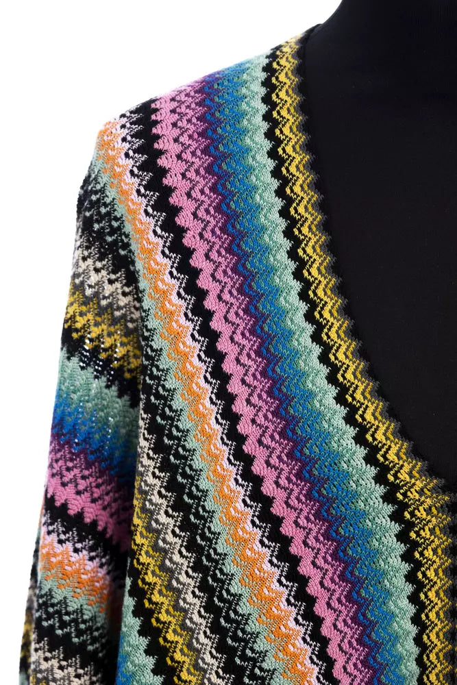 Poncho de lana multicolor