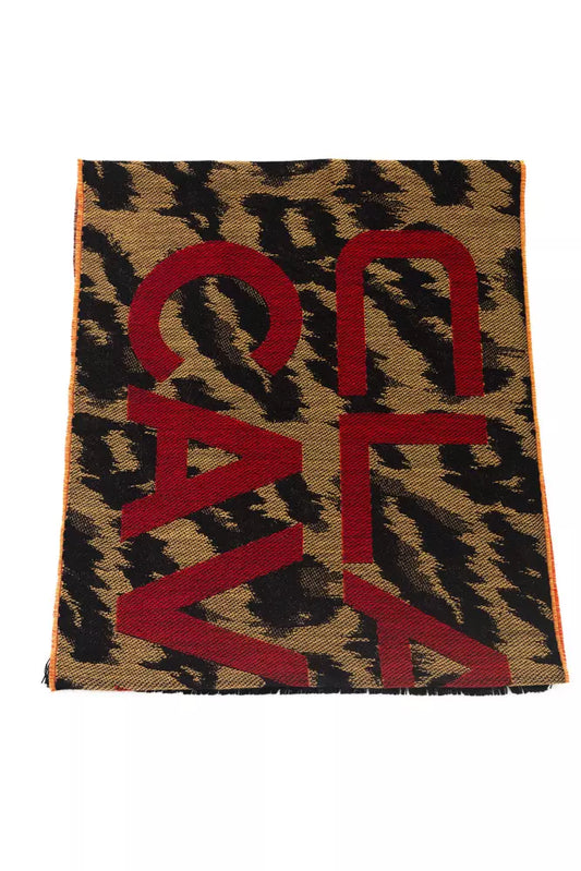 Écharpe pour homme en laine marron Cavalli Class