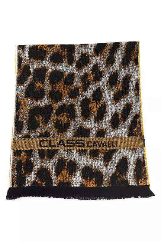 Écharpe pour homme en laine marron Cavalli Class