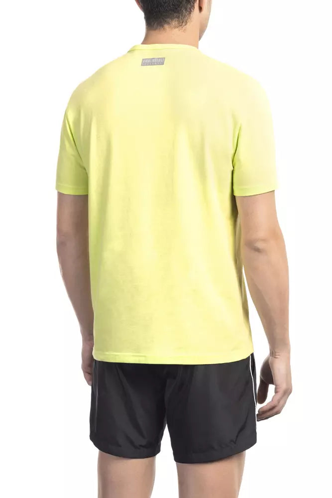 Bikkembergs T-Shirt da Uomo in Cotone Giallo