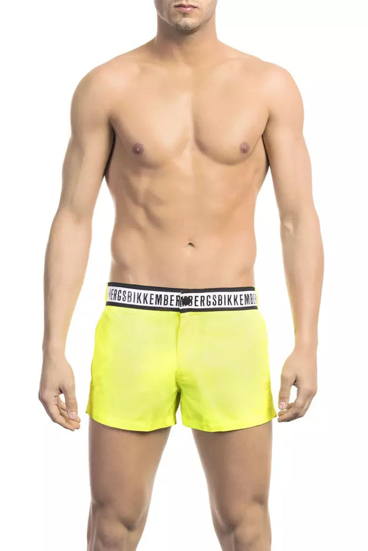 Bikkembergs Giallo Poliamide Pantaloni da Bagno Uomo