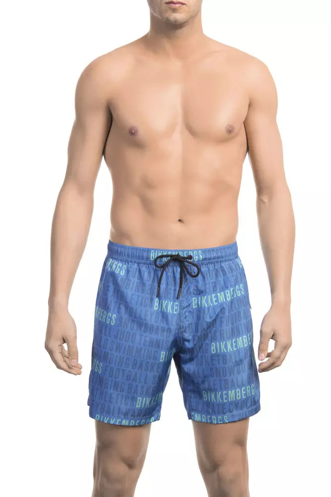 Bañador de poliéster azul
