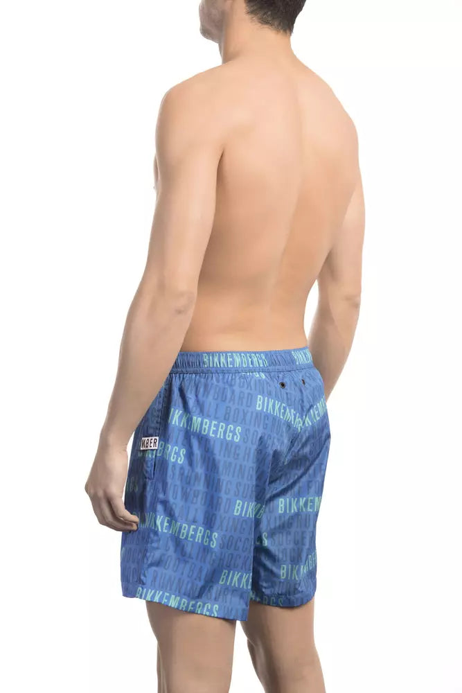 Bañador de poliéster azul