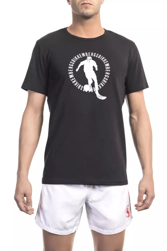 Camiseta de algodón negra