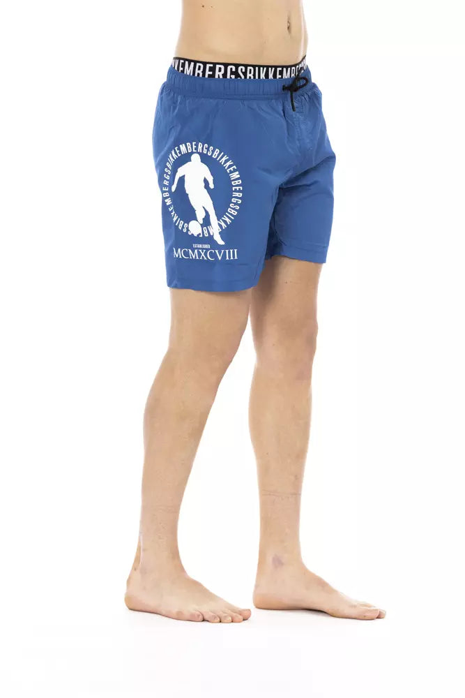 Bañador de poliéster azul