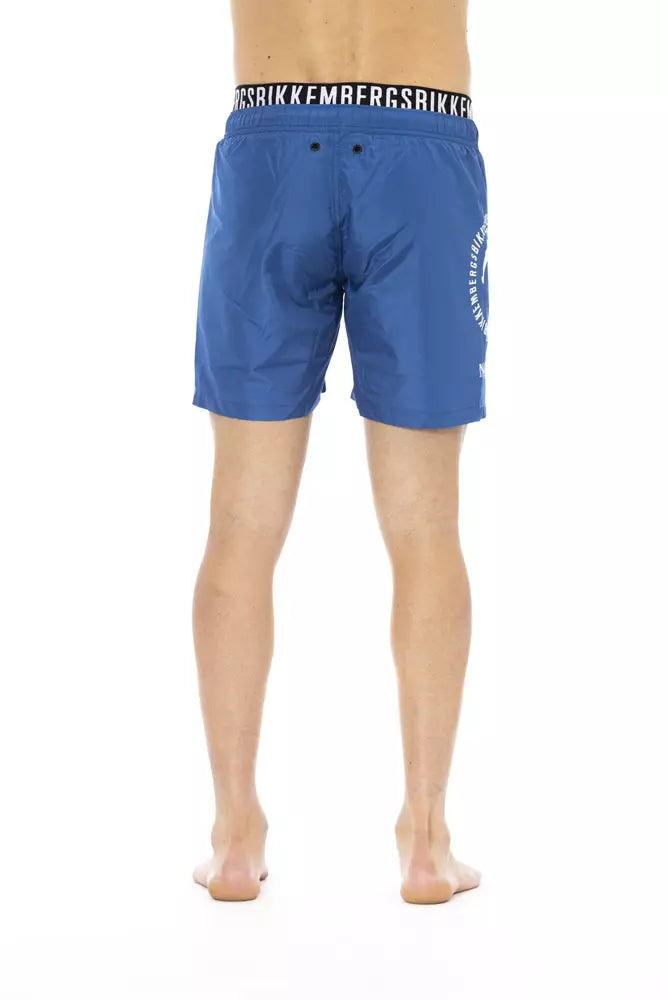 Bañador de poliéster azul